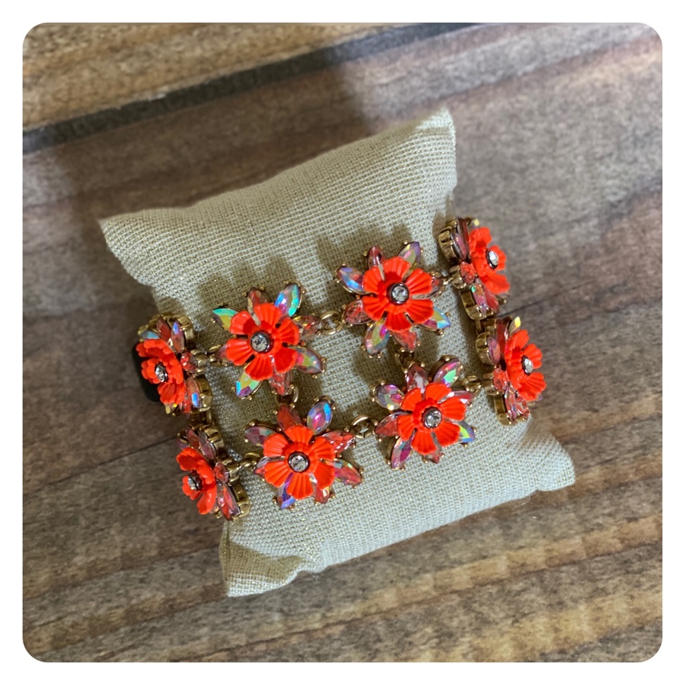 J. Crew Neon Floral Bracelet
